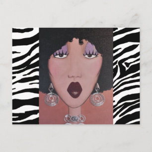 Postkarte "Black Beauty Diva"
