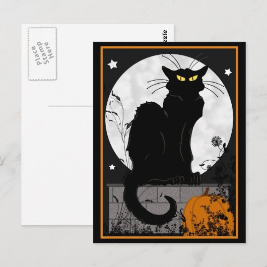 Postkarte "Black Cat" (Vorne/Hinten)