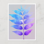 Postkarte - Blau/Lila/rosa Fern (Vorderseite)