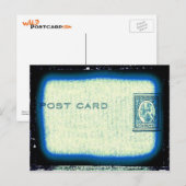 "Postkarte" (blau) Postkarte (Vorne/Hinten)