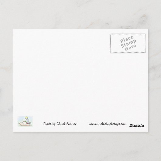 Postkarte - Blaue Blumen (Rückseite)