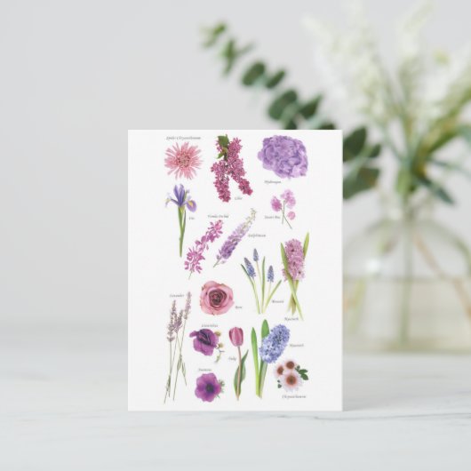 Postkarte Blaue Blüte (Stehend Vorderseite)