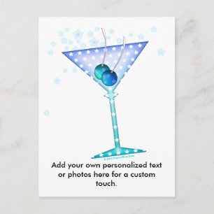 Postkarte - BLAUE MARTINI