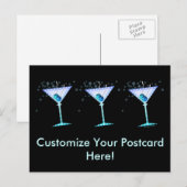 Postkarte - BLAUE MARTINI (Vorne/Hinten)