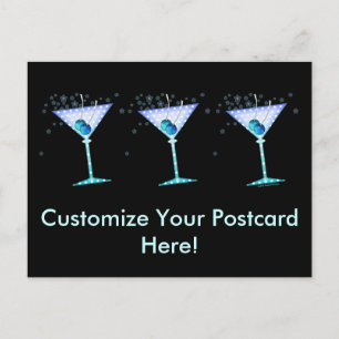 Postkarte - BLAUE MARTINI