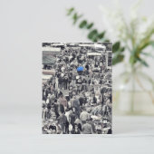 Postkarte - "Blauer Schirm in Masse" (Stehend Vorderseite)