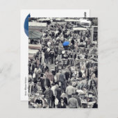 Postkarte - "Blauer Schirm in Masse" (Vorne/Hinten)