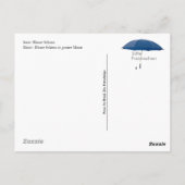 Postkarte - "Blauer Schirm in Masse" (Rückseite)