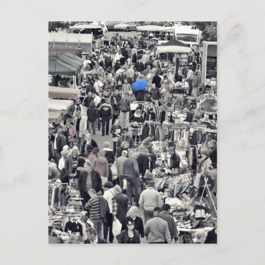 Postkarte - "Blauer Schirm in Masse" (Vorderseite)