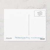 Postkarte "Blaues Herz" (Rückseite)