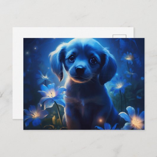 Postkarte Blaulicht (Vorne/Hinten)