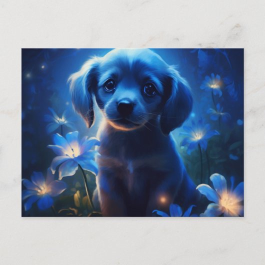 Postkarte Blaulicht (Vorderseite)