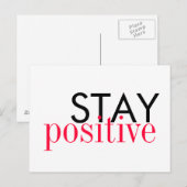 Postkarte - Bleibe positiv (Vorne/Hinten)