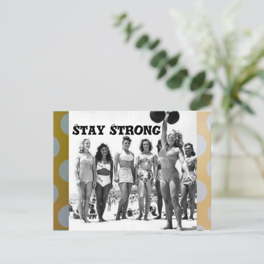 Postkarte bleibe stark (Stehend Vorderseite)