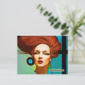 Postkarte "Blue Earring" (Stehend Vorderseite)