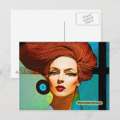 Postkarte "Blue Earring" (Vorne/Hinten)