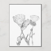 Postkarte - Blume in Farbe (Vorderseite)