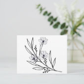 Postkarte - Blumenmuster (Stehend Vorderseite)