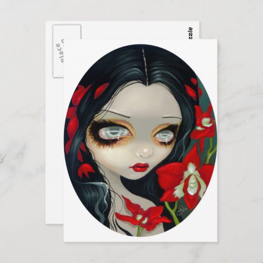 Postkarte "Blutorchid" (Vorne/Hinten)