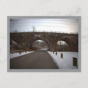 Postkarte Bogenbrücke im Winter