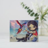 Postkarte "Bootstrap Betsy" (Stehend Vorderseite)