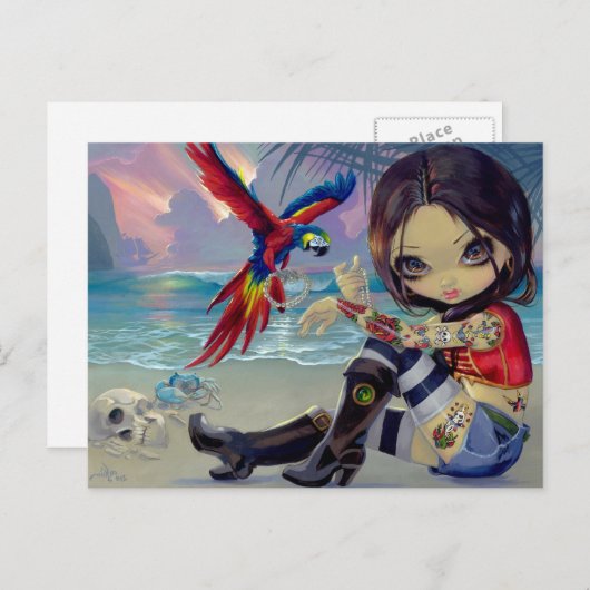 Postkarte "Bootstrap Betsy" (Vorne/Hinten)