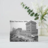 Postkarte "Boston Train Station 1890s" (Stehend Vorderseite)