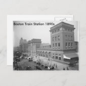 Postkarte "Boston Train Station 1890s" (Vorne/Hinten)