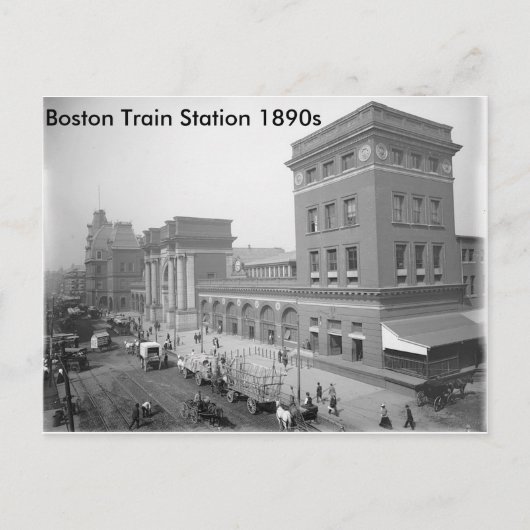 Postkarte "Boston Train Station 1890s" (Vorderseite)