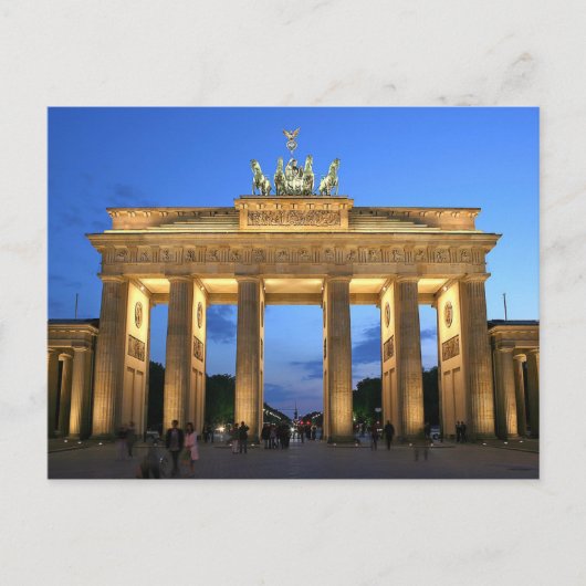 Postkarte Brandenburger Tor in Berlin, Deutschland (Vorderseite)