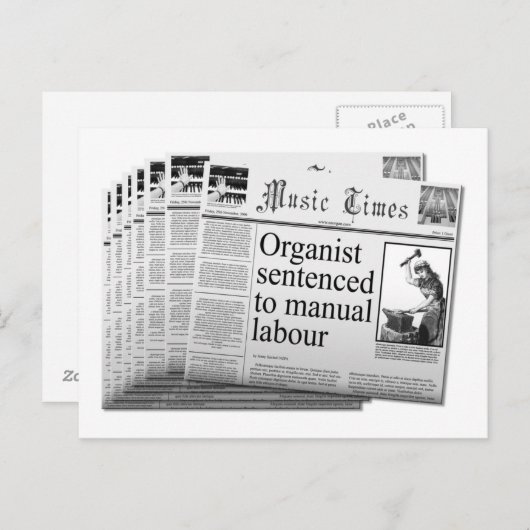 Postkarte britischer Sprache (Vorne/Hinten)