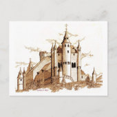 Postkarte - Burg in Spanien (Sepia) (Vorderseite)