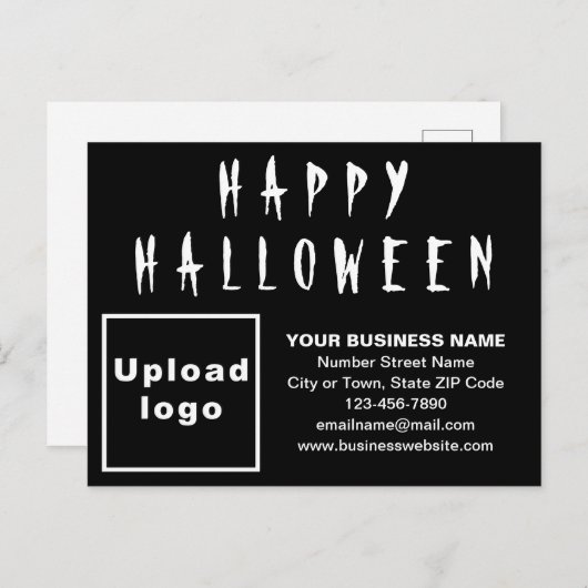 Postkarte "Business Halloween Black Holiday" (Vorne/Hinten)