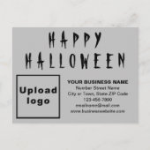 Postkarte "Business Halloween Gray Holiday" (Vorderseite)