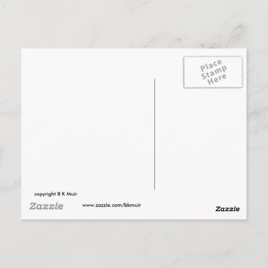 Postkarte - Calendula mit Etikett (Rückseite)