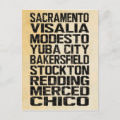 Postkarte California Central Valley (Vorderseite)