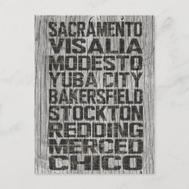 Postkarte California Central Valley