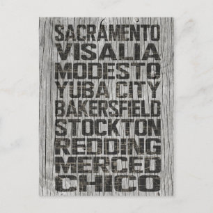 Postkarte California Central Valley