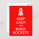 Postkarte "Calm Build Rockets" behalten (Vorne/Hinten)