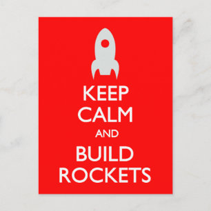 Postkarte "Calm Build Rockets" behalten
