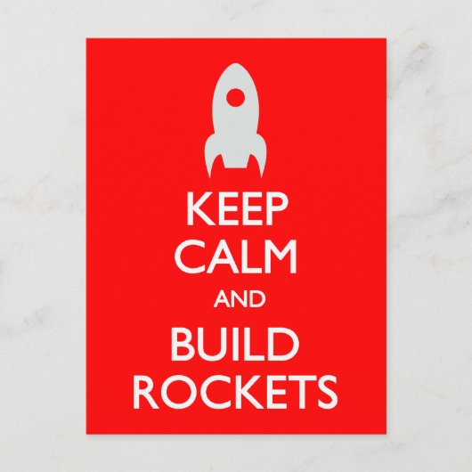 Postkarte "Calm Build Rockets" behalten (Vorderseite)