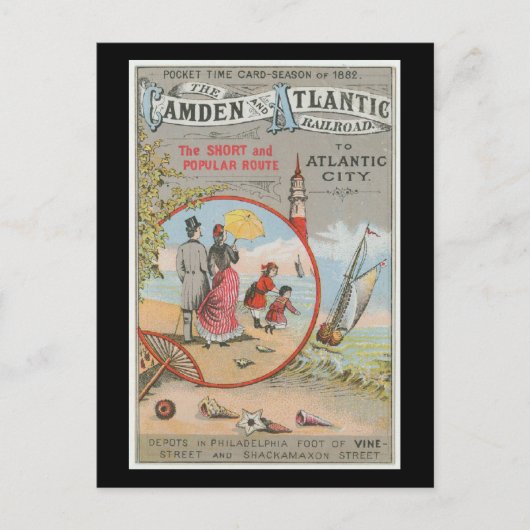 Postkarte Camden und Atlantische Eisenbahn (Vorderseite)