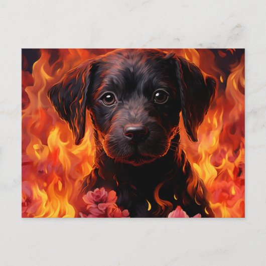 Postkarte Canine Ardente" (Vorderseite)