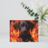 Postkarte Canine Ardente" (Stehend Vorderseite)