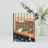 Postkarte: Cat on Window by Hiroshige 歌 川 広 重 Postkarte (Stehend Vorderseite)