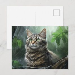 Postkarte Chat Foret 3