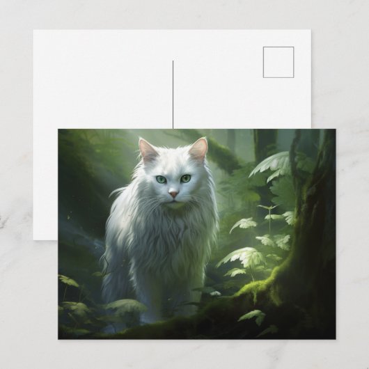 Postkarte Chat Foret 4 (Vorne/Hinten)