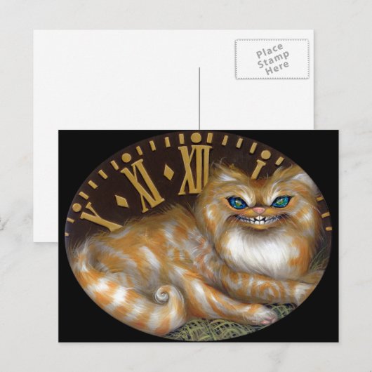 Postkarte "Cheshire Clock" (Vorne/Hinten)