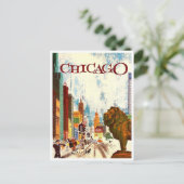 Postkarte Chicago Vintage (Stehend Vorderseite)