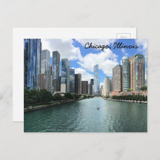 Postkarte Chicagos, Illinois (Vorne/Hinten)